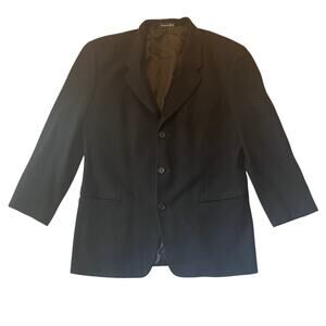 Vintage Giorgio Armani Le Collezioni Black Cashmere Blazer Size L - Barneys NY